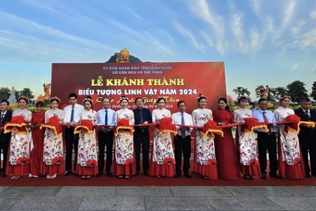 Bình Định khánh thành cụm biểu tượng linh vật năm Giáp Thìn 2024