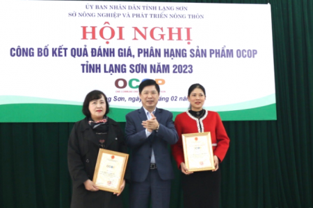 Lạng Sơn công bố kết quả đánh giá, phân hạng 02 sản phẩm OCOP