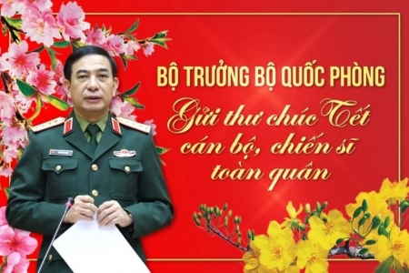 Bộ trưởng Bộ Quốc phòng gửi thư chúc Tết cán bộ, chiến sĩ toàn quân