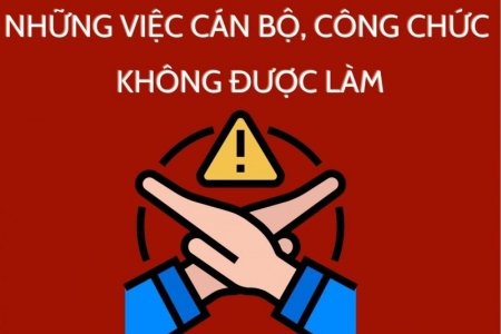 Có 06 việc cán bộ, công chức không được phép làm