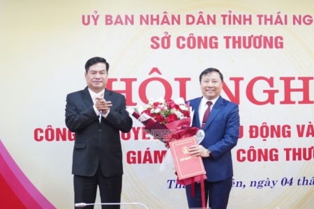 Công bố Quyết định điều động và bổ nhiệm Phó Giám đốc Sở Công Thương tỉnh Thái Nguyên