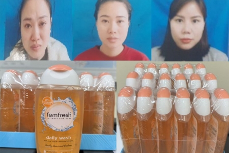 Thanh Hóa phát hiện số lượng lớn dung dịch vệ sinh giả thương hiệu Femfresh