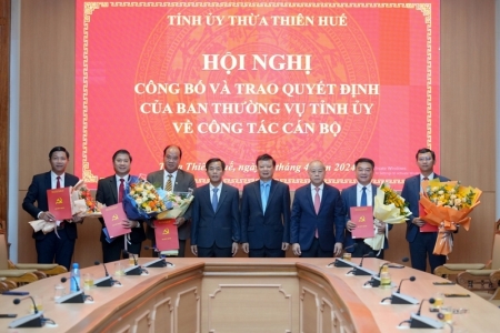 Thừa Thiên Huế- Điều động, bổ nhiệm nhiều vị trí cán bộ