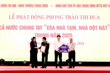 Agribank cùng ngành ngân hàng tích cực hưởng ứng phong trào cả nước chung tay “xóa nhà tạm, nhà dột nát”