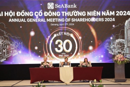 ĐHĐCĐ thường niên 2024: SeABank đặt mục tiêu tăng trưởng 28%, tăng vốn điều lệ lên 30.000 tỷ đồng