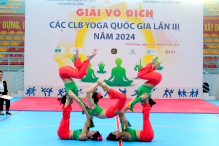 Thanh Hóa xếp thứ nhì toàn đoàn tại Giải cúp CLB Yoga quốc gia năm 2024