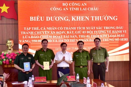 Lai Châu khen thưởng các tập thể, cá nhân có thành tích trong chuyên án bán vàng giả