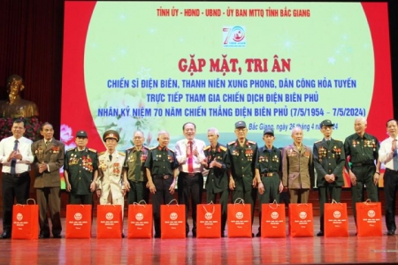 Bắc Giang: Gặp mặt, tri ân các chiến sĩ Điện Biên