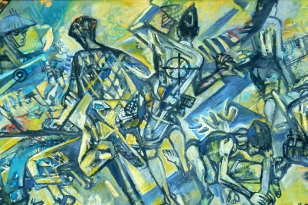 Nhật ký chiến trường Điện Biên Phủ trong tranh của cố họa sĩ Lê Huy Toàn