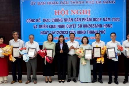 Đà Nẵng trao chứng nhận 25 sản phẩm OCOP đạt 4 sao