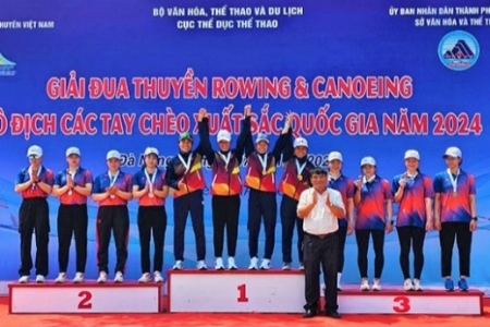 Bế mạc Giải đua thuyền rowing và canoeing quốc gia