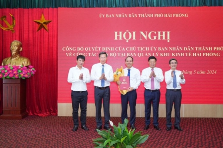 Bổ nhiệm đồng chí Nguyễn Quang Minh giữ chức vụ Phó Trưởng ban Ban Quản lý Khu Kinh tế Hải Phòng