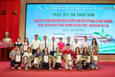 Tổng kết và trao giải Cuộc thi trắc nghiệm trực tuyến Tìm hiểu về bảo vệ môi trường trên Tạp chí điện tử Môi trường và Cuộc sống