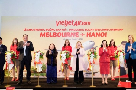 Vietjet khai trương đường bay kết nối Melbourne với Hà Nội, vé Thương gia khuyến mãi tới 50%