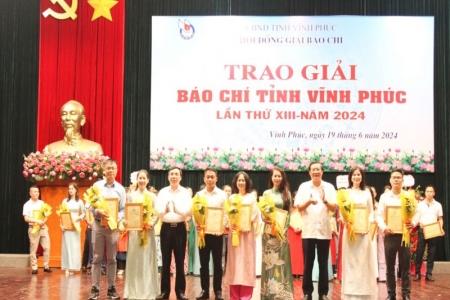 Vĩnh Phúc: Tổ chức lễ trao Giải Báo chí tỉnh lần thứ 13 năm 2024