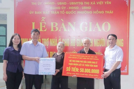 Thị xã Việt Yên chung tay xóa nhà tạm, nhà dột nát cho hộ nghèo và người có công năm 2024