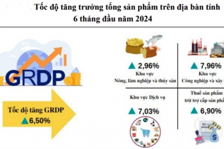 Tổng sản phẩm tỉnh Quảng Bình 6 tháng đầu năm đứng thứ 29 cả nước