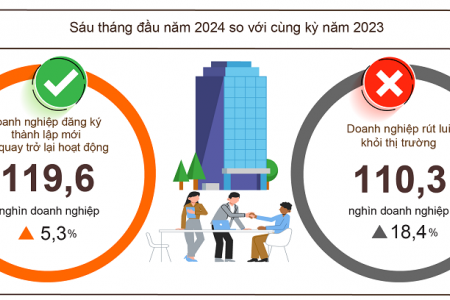 Sáu tháng đầu năm, cả nước có gần 80,5 nghìn doanh nghiệp đăng ký thành lập mới