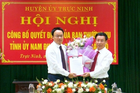 Bổ nhiệm Bí thư Huyện ủy Trực Ninh