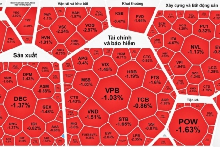 Chứng khoán "lao dốc", cắt đứt chuỗi tăng 7 phiên