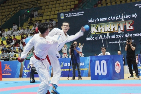 Hơn 1.000 VĐV dự Giải vô địch các CLB Karate quốc gia tại Vũng Tàu