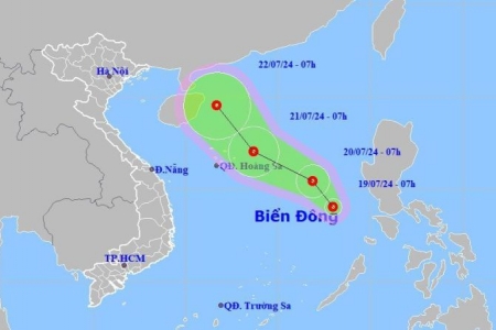 Biển Đông xuất hiện áp thấp nhiệt đới giật cấp 8