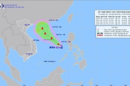 Áp thấp nhiệt đới có khả năng mạnh lên thành bão, cả nước tiếp tục mưa dông