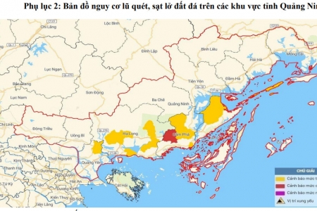 Quảng Ninh: Cảnh báo lũ quét, sạt lở đất do mưa lớn