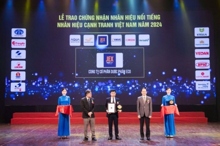 JEX đạt Top 10 Nhãn hiệu nổi tiếng Việt Nam năm 2024