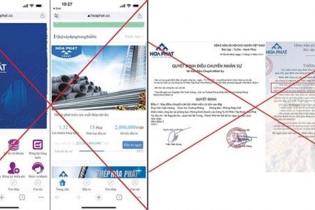 Cảnh báo thủ đoạn giả mạo tuyển dụng, kêu gọi đầu tư mạo danh Tập đoàn Hòa Phát