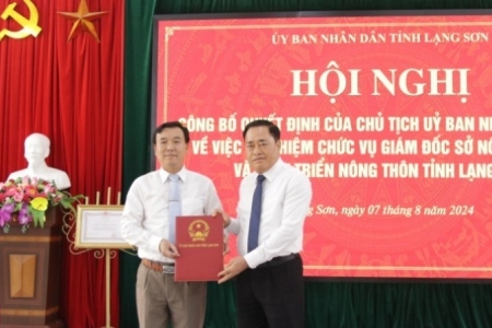 Lạng Sơn có tân Giám đốc Sở nông nghiệp và Phát triển nông thôn