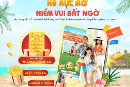 HDBank tặng một lượng vàng SJC cho khách hàng mỗi tháng
