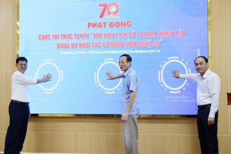 Phát động cuộc thi trực tuyến “Tìm hiểu lịch sử 70 năm Đảng bộ Khối Các cơ quan tỉnh Nghệ An”