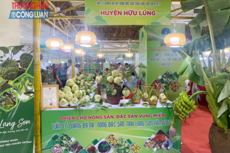 Hình ảnh Phiên chợ nông sản, đặc sản vùng miền; Tuần lễ quảng bá na, nông đặc sản tỉnh Lạng Sơn 2024