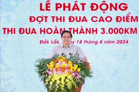 Thủ tướng phát động đợt thi đua cao điểm “500 ngày đêm thi đua hoàn thành 3.000 km đường bộ cao tốc