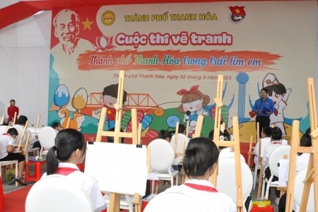 Tổ chức cuộc thi vẽ tranh “Thành phố Thanh Hóa trong trái tim em”