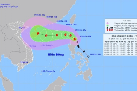 Bão Yagi áp sát Biển Đông với sức gió giật cấp 16
