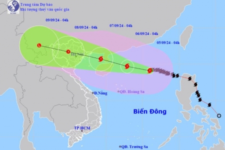 Bão số 3 giật trên cấp 17, hướng thẳng vào vịnh Bắc Bộ