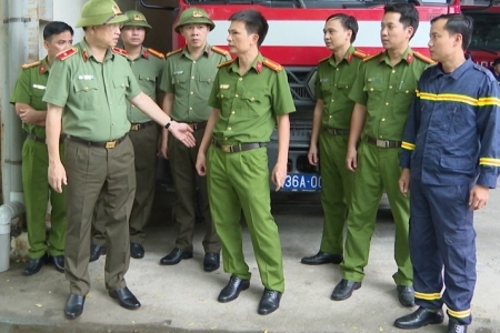 Giám đốc Công an tỉnh Thanh Hóa kiểm tra công tác phòng, chống bão số 3