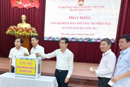 Đà Nẵng: Huyện Hòa Vang phát động ủng hộ đồng bào các tỉnh phía Bắc bị thiệt hại do cơn bão số 3 gây ra