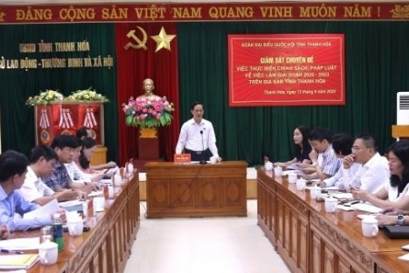 Giám sát việc thực hiện chính sách, pháp luật về việc làm tại Sở Lao động - Thương binh và Xã hội Thanh Hóa