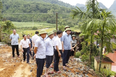 Chủ tịch UBND tỉnh Thanh Hóa kiểm tra công tác phòng, chống thiên tai