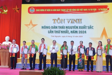 Thái Nguyên: Tôn vinh nông dân xuất sắc, sản phẩm nông nghiệp và sáng tạo kỹ thuật tiêu biểu