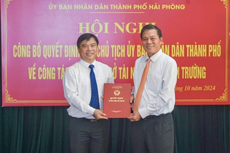 Hải Phòng: Điều động và bổ nhiệm ông Dương Đình Ổn giữ chức vụ Giám đốc Sở Tài nguyên và Môi trường