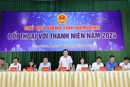 Chủ tịch UBND tỉnh Nam Định đối thoại với thanh niên năm 2024