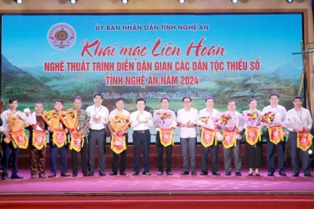 Khai mạc Liên hoan trình diễn nghệ thuật dân gian các dân tộc thiểu số tỉnh Nghệ An 2024