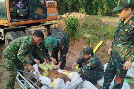 Vĩnh Phúc: Tháo gỡ thành công 2 quả bom ở huyện sông Lô