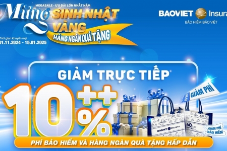 Tưng bừng mừng kỷ niệm 60 năm: Bảo hiểm Bảo Việt khao đại tiệc tri ân 15 tỷ đồng!