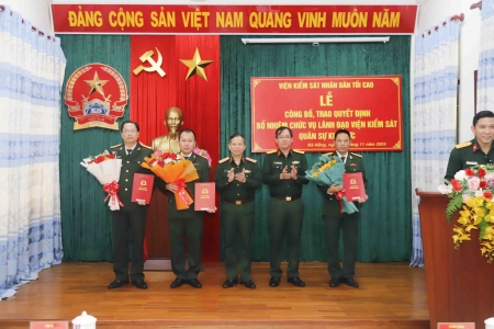 Bổ nhiệm lãnh đạo Viện Kiểm sát Quân sự các khu vực thuộc Quân khu 5