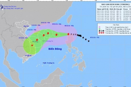 Bão Yinxing đi vào Biển Đông, giật cấp 17